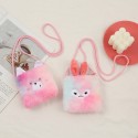 Cartoon Plush Unicorn Shoulder Childrens Coin Purse  Nhae411602