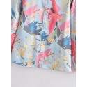 Lapel Singlebreasted Retro Flower Printed Shirt Nham415263