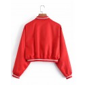 Fashion Ribbed Side Small Standup Collar Baseball Jacket Nham415268