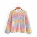 Fashion Blooming Knit Vneck Singlebreasted Sweater Nham415269