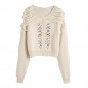 Autumn Embroidered Knit Cardigan Jacket Nham415278