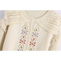 Autumn Embroidered Knit Cardigan Jacket Nham415278