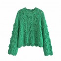 Autumn Ballshaped Decorated Knitted Sweater Nham415279