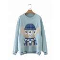 Retro Bear Knit Sweater Nham415302