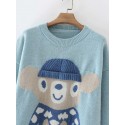 Retro Bear Knit Sweater Nham415302