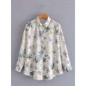 Printing Lapel Singlebreasted Longsleeved Shirt Nham415321