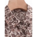 Animal Print Lapel Long Sleeve Shirt Nham415331