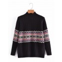 Fashion Pullover Half High Neck Loosefitting Sweater Nham415339