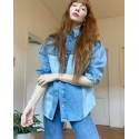 Fall Color Matching Denim Jacket Nham415347