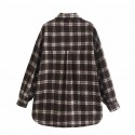 Casual Plaid Long Sleeve Jacket Nham415355