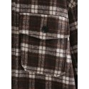 Casual Plaid Long Sleeve Jacket Nham415355