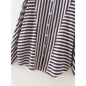 Autumn Watermark Striped Bat Sleeve Blouse Nham415359