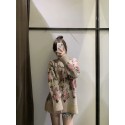 Autumn Flowers Jacquard Loose Knit Sweater Nham415370