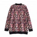 Retro Flowers Jacquard Knitted Cardigan Nham415373