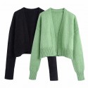 Solid Color Knitted Cardigan Jacket Nham415377