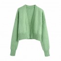 Solid Color Knitted Cardigan Jacket Nham415377