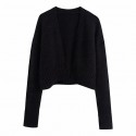 Solid Color Knitted Cardigan Jacket Nham415377