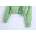 Solid Color Knitted Cardigan Jacket Nham415377