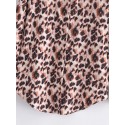 Singlebreasted Leopard Print Longsleeved Shirt Nham415380