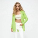 Light Green Knitted Cardigan Jacket Nham415387