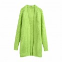 Light Green Knitted Cardigan Jacket Nham415387