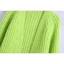 Light Green Knitted Cardigan Jacket Nham415387