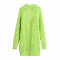 Light Green Knitted Cardigan Jacket Nham415387