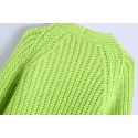 Light Green Knitted Cardigan Jacket Nham415387