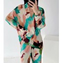 Autumn Color Graffiti Print Fashion Blouse Nham415388