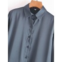 Longsleeved Solid Color Fashion Shirt Nham415398