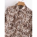 Printed Lapel Button Down Shirt Nham415399