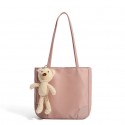 Fashion Solid Color Bear Largecapacity Shoulder Tote Bag Nhasb412498