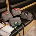 New Korean Woolen Cloth Plaid Shell Contrast Color Shoulder Bag Nhasb412512