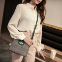 New Korean Woolen Cloth Plaid Shell Contrast Color Shoulder Bag Nhasb412512