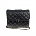 Retro Small Black Messenger Rhombus Chain Bag Nhasb412514