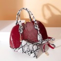 Fashion Vintage Crocodile Pattern Patent Leather Shoulder Bag Nhasb412515