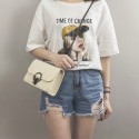 Korean Fashion Small Messenger Canvas Solid Color Chain Bag Nhasb412516