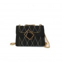 Korean Simple Diagonal Canvas Plaid Chain Bag Nhasb412520