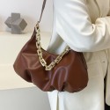 Retro Largecapacity Thick Chain Solid Color Shoulder Messenger Bag Nhav407531