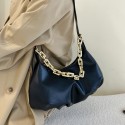 Retro Largecapacity Thick Chain Solid Color Shoulder Messenger Bag Nhav407531