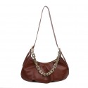 Retro Largecapacity Thick Chain Solid Color Shoulder Messenger Bag Nhav407531