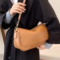 Korean Solid Color Soft Leather Shoulder Bag Nhav412394