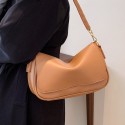 Korean Solid Color Soft Leather Shoulder Bag Nhav412394