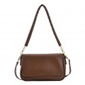 Korean Solid Color Soft Leather Shoulder Bag Nhav412394