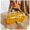 Fashion Creative Acrylic Transparent Cylinder Chain Messenger Bag Nhav412398