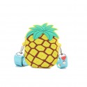 Childrens Strawberry Pineapple Coin Purse Silicone Messenger Bag Nhav412404