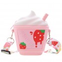 Cartoon Ice Cream Silicone Childrens Diagonal Bag Nhav412405