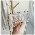 Fashion Acrylic Oneshoulder Messenger Color Small Square Bag Nhav412417