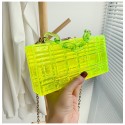 Fashion Acrylic Oneshoulder Messenger Color Small Square Bag Nhav412417