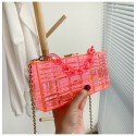 Fashion Acrylic Oneshoulder Messenger Color Small Square Bag Nhav412417